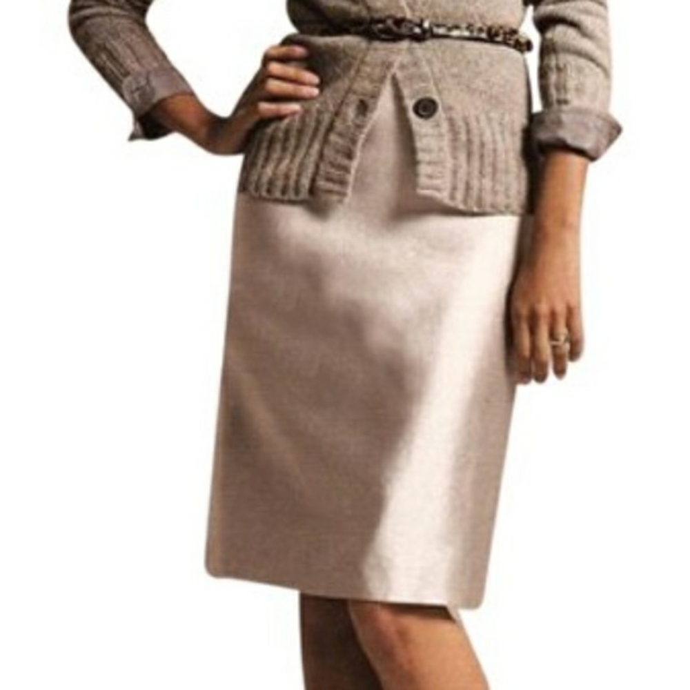 J.crew Sharkskin silver Pencil Skirt